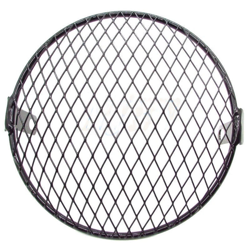 6.5in Headlight Mesh Grill Guard Motorcycle Headlamp Light Metal Cover Protecter