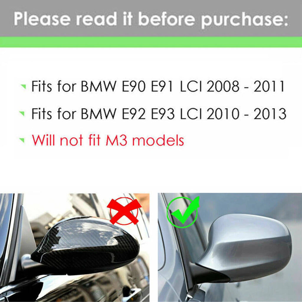 For BMW E90 E91 E92 E93 LCI 08-13 Wing Mirror Cover Cap 51167205291 51167205292