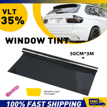 Load image into Gallery viewer, 35% VLT Window Tint Film Black Roll Auto Car Home 50cm X 3m Tinting Tool HOT