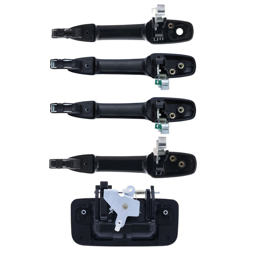 5pc FRONT, REAR, TAILGATE Door Handle Outer Black for Ford Ranger PJ PK & BT50