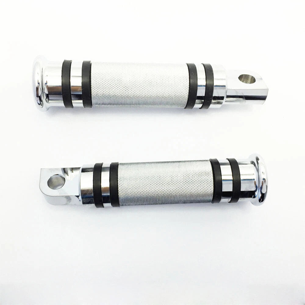 CNC Aluminum Chrome Foot Pegs Pedals Rootrest For Harley Dyna Sportster XL 883