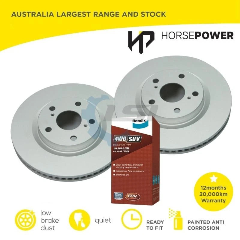 Front Bendix 4WD Brake Pads and Rotors Set for Lexus RX300 3.0 6Cyl MCU10 98-03