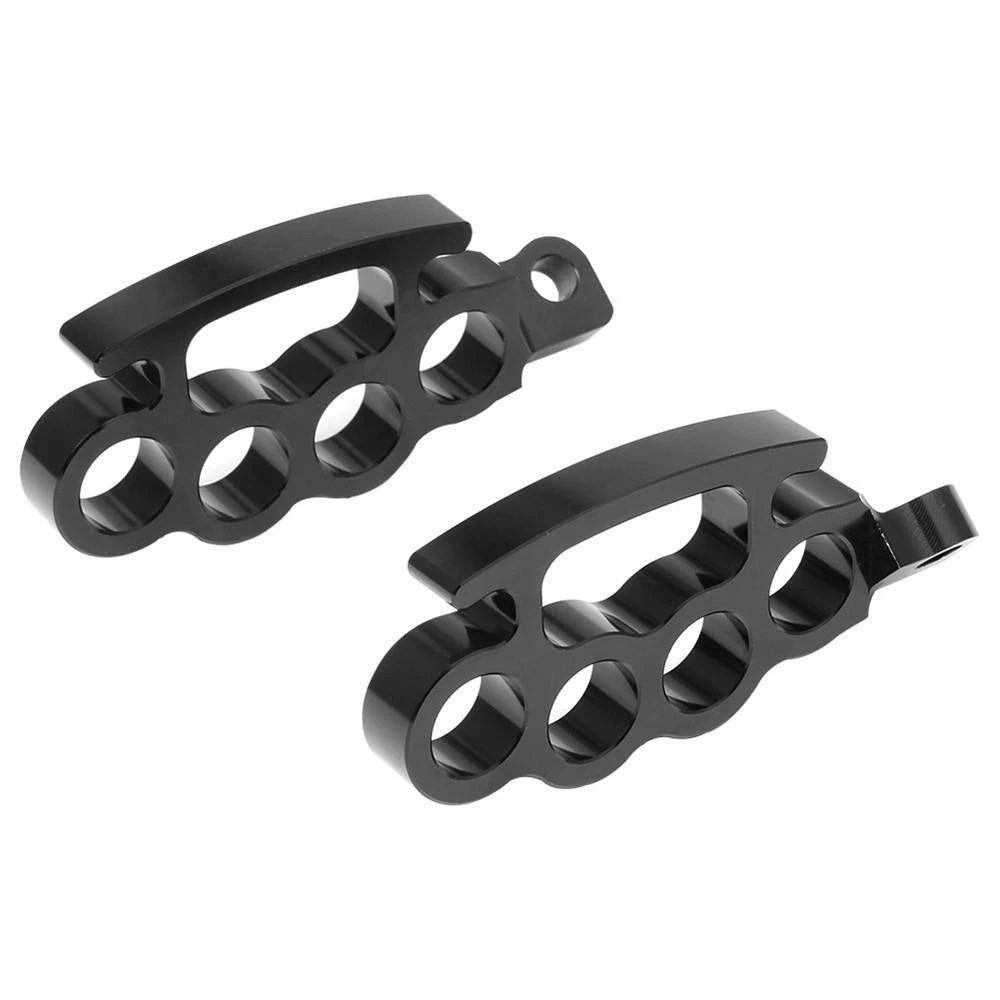 Black Control Foot Pegs Footpegs For Harley Sportster Softail Road King Dyna ST