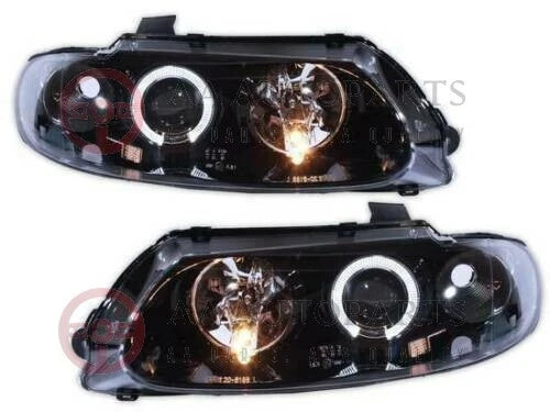 Projector Black Angel Eye Headlights Pair For Holden Commodore VT SS Monaro