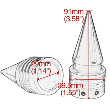 Load image into Gallery viewer, Chrome Spike Front Axle Cap Nut Covers Fit For Harley Dyna Softail Touring VRSC