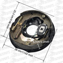 Load image into Gallery viewer, 4-Piece 10" Trailer Caravan Electric Brake Backing Plates &amp; Park Brake Lever Au