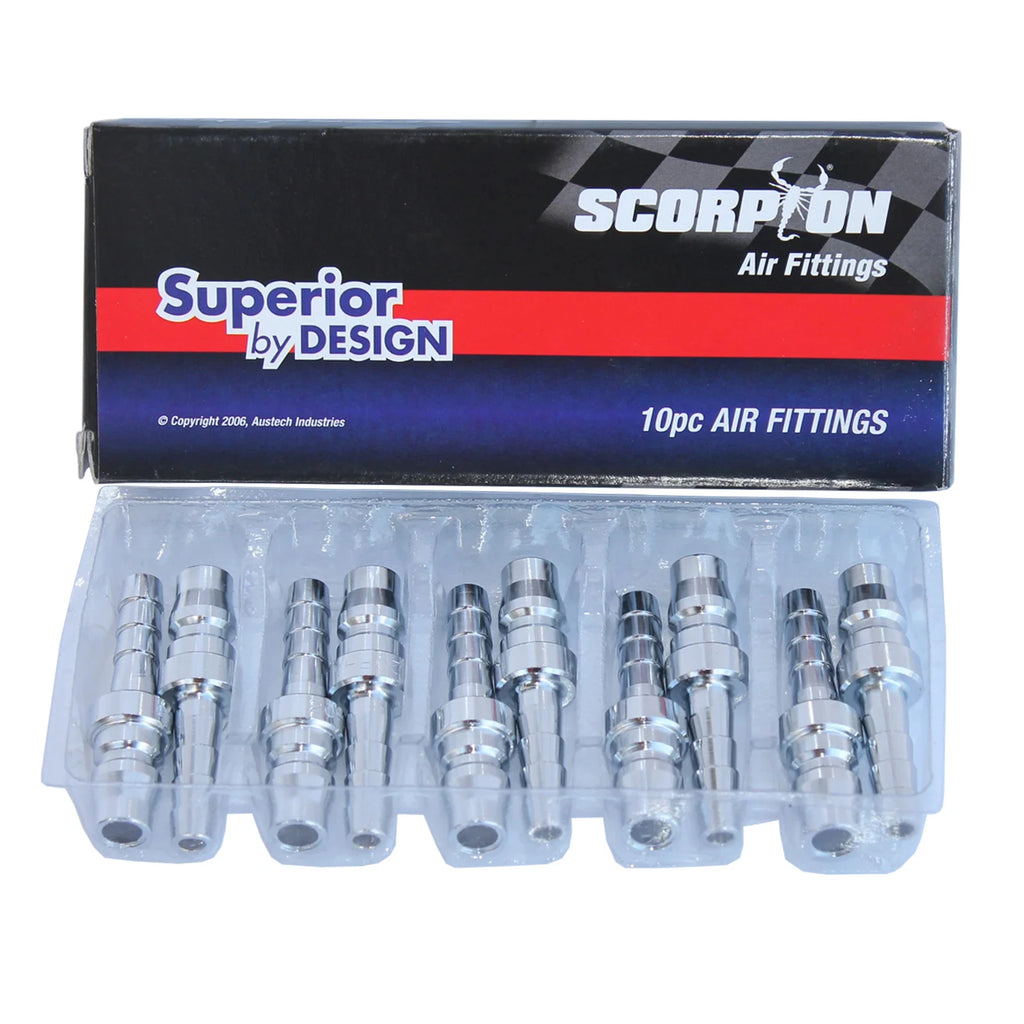 SP Tools Air Tool Fitting - Barb Hose 1/4" Nitto Style Box Of 10 PH20BX