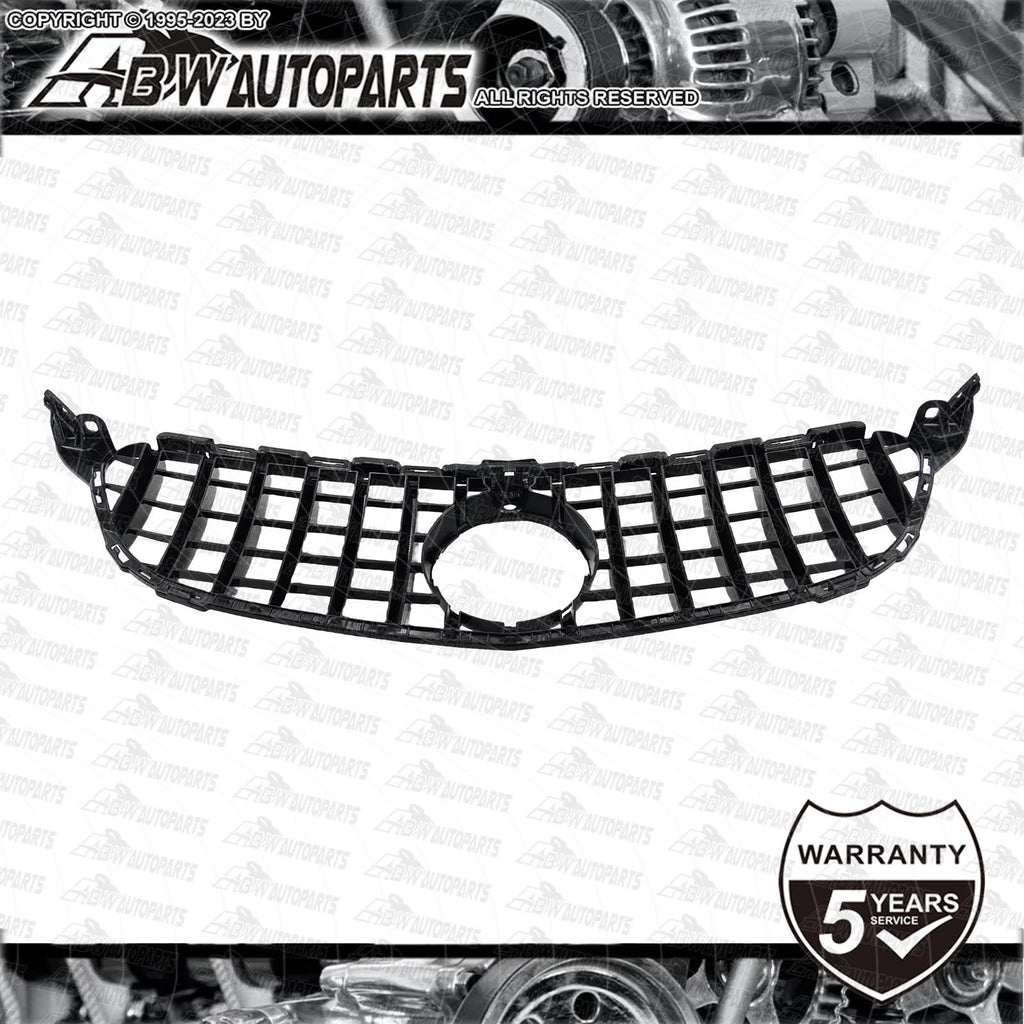 Black Front Grille For Mercedes Benz C-Class W205 C43 AMG 2015-2018 Brand New