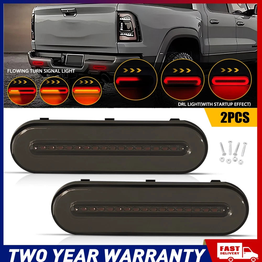 2X 58 LED Tail Lights Sequential Indicator Trailer Ute Caravan Truck Stop 30V