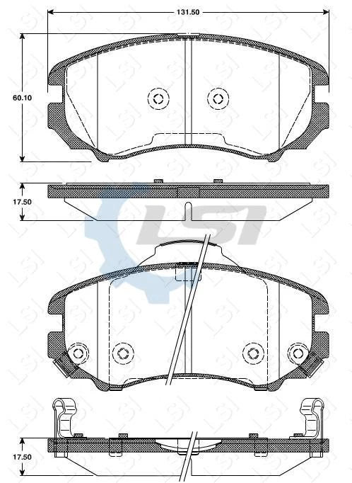 Front Brake Pads and Disc Rotors Set for Hyundai Elantra XD 2003-2006 ABS