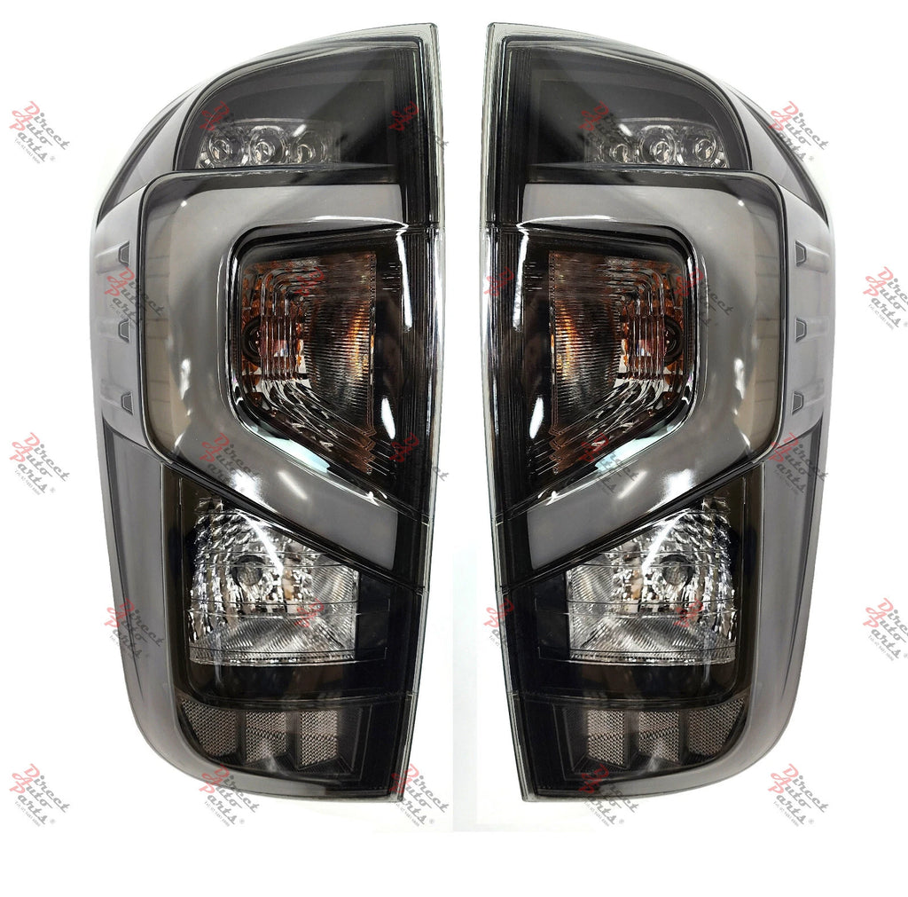 *LED* TAIL LIGHT REAR BACK LAMP (SMOKED) for NISSAN NAVARA D23 NP300 2015- PAIR