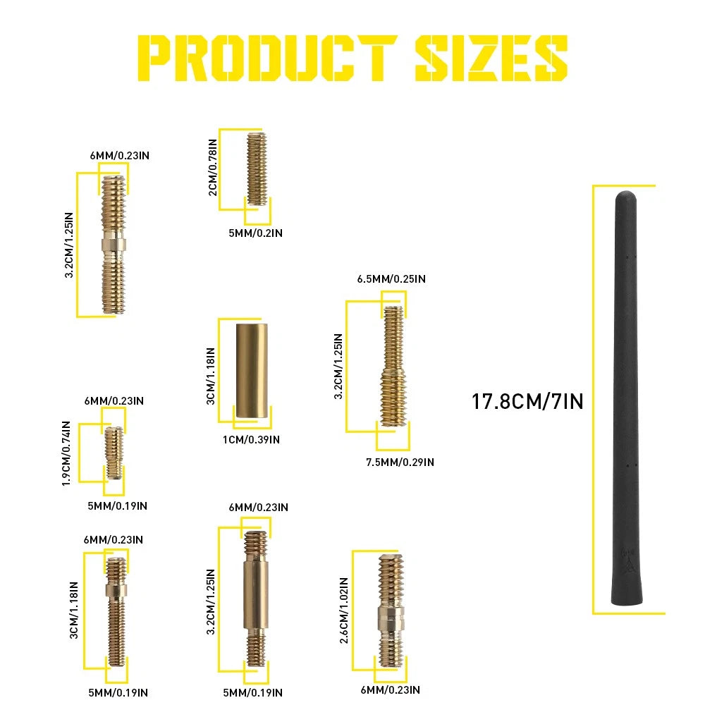 2x For Ford Falcon FG XR6 XR8 Ute 7" Antenna Aerial Mast AM/FM Signal Radio AU