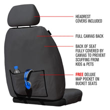 Load image into Gallery viewer, Sperling Tradies Canvas Front Black Seat Covers Suits Toyota Hilux 2009-2015 ...