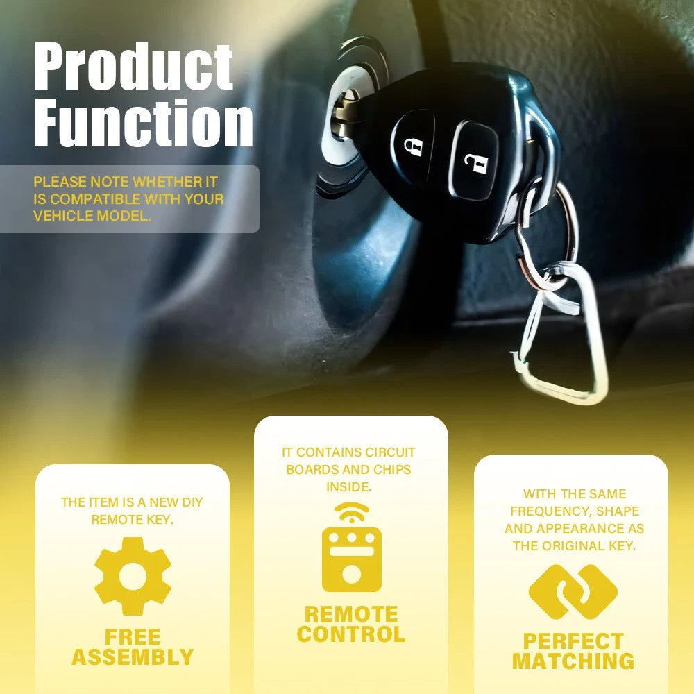 2x Complete Remote Key Fob To For Toyota HILUX 2009 2010 2011 2012 2013- 2015 G