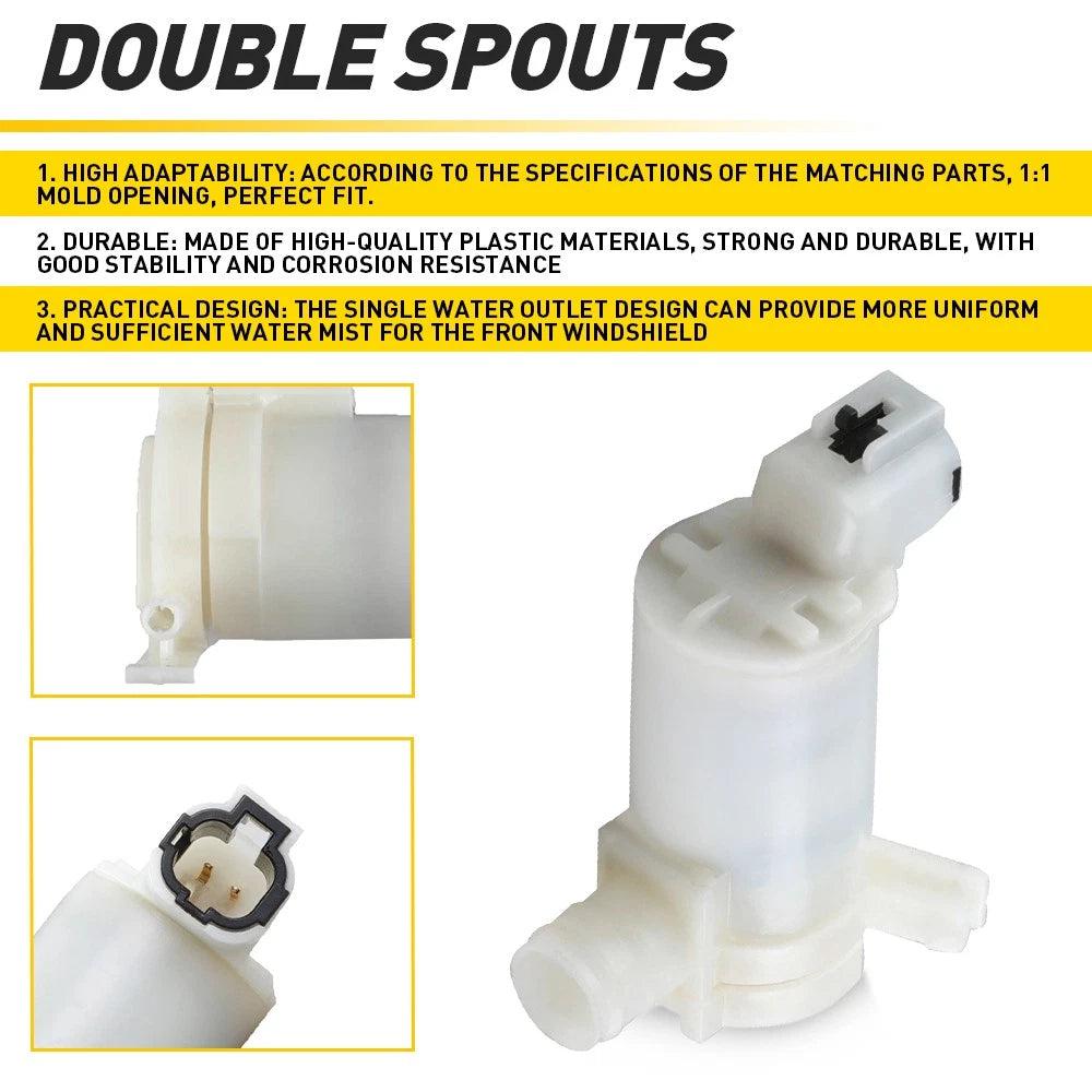 2x Windscreen Washer Pump Wiper Motor Front for Nissan Patrol GU Y61 1997- 04 A