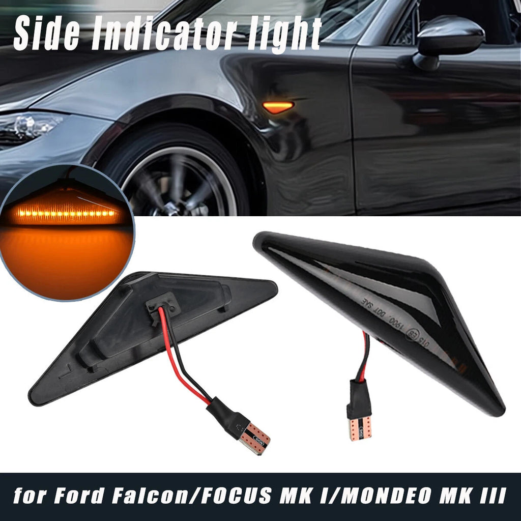 2 x Flowing Side LED Indicator Blinker Light For Ford Falcon Xt XR6 XR8 FG 08-14