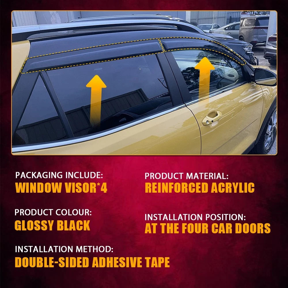 Set of 8Weather Shields Weathershields Set for Kia Stonic Dual Cab 2020-Onwards