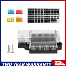 Load image into Gallery viewer, 4 Gang Fuse Box Positive Block 12v 24v Terminal Holder Circuit for ATO ATC Fuses