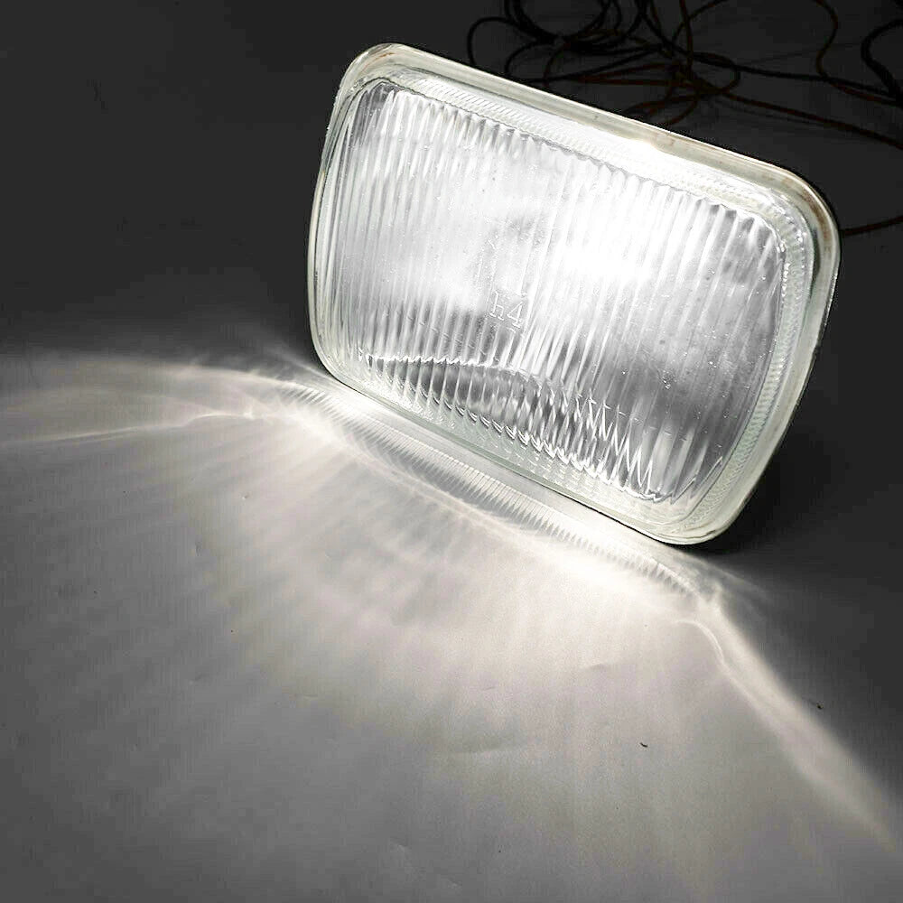 2PCS 5x7" H4 Headlight Kit Rectangle Semi Sealed Headlamp for Toyota Hilux RWD