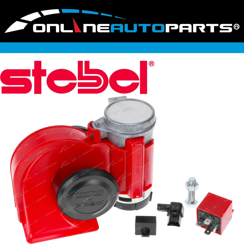 Stebel Nautilus RED Car Air Horn Kit 12 volt LOUD 139dB Electric Relay