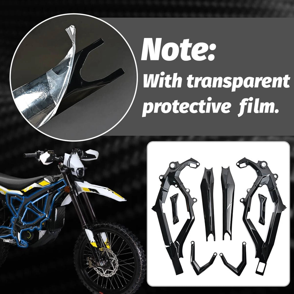 Gloss Black For Sur Ron Ultra Bee Frame Guard Fairing Body Kit with Graphics ST