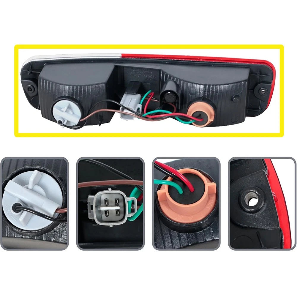 Pair Passenger Driver Side Rear Bumper Lamp Light For Mitsubishi Pajero NP 02-06