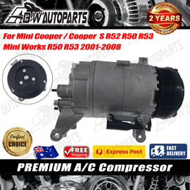 Air Con A/C AC Compressor For Mini Cooper R52 R50 R53 01-08 1.6L Cooper S Works