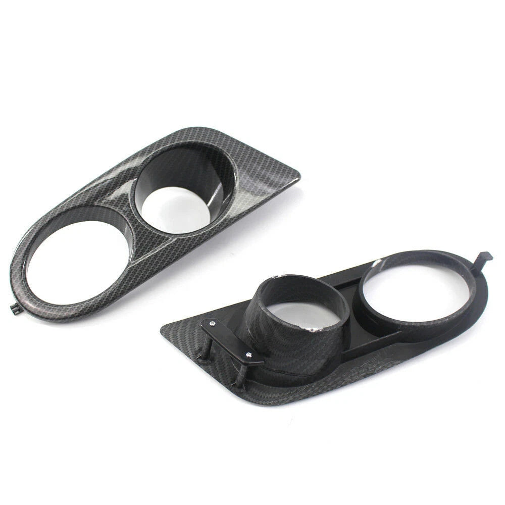 2pcs Carbon Fiber Front Fog Light Cover Grille For BMW E46 M3 2001-2006 2-Door