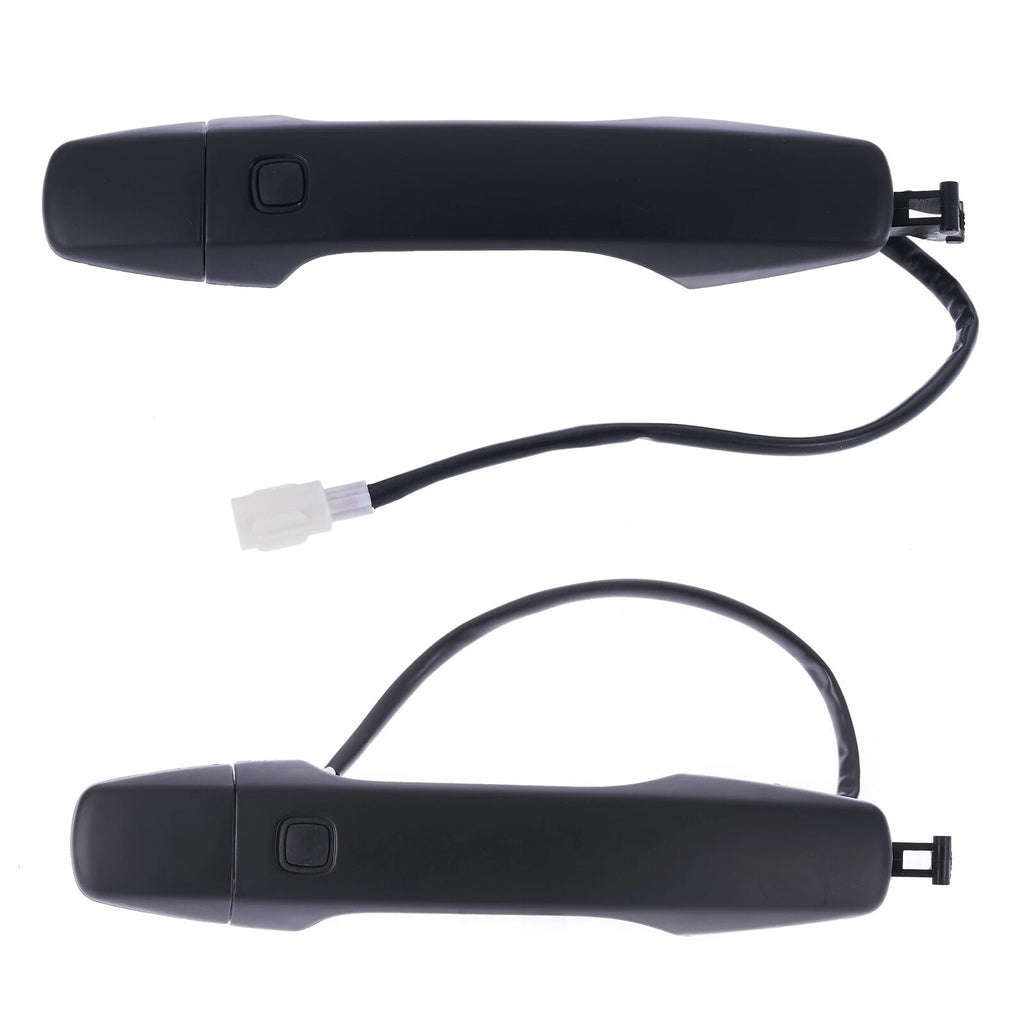 Door Handle Outer for Toyota Landcruiser 07-21 Set 2 Black REAR LH+RH W/Sensor