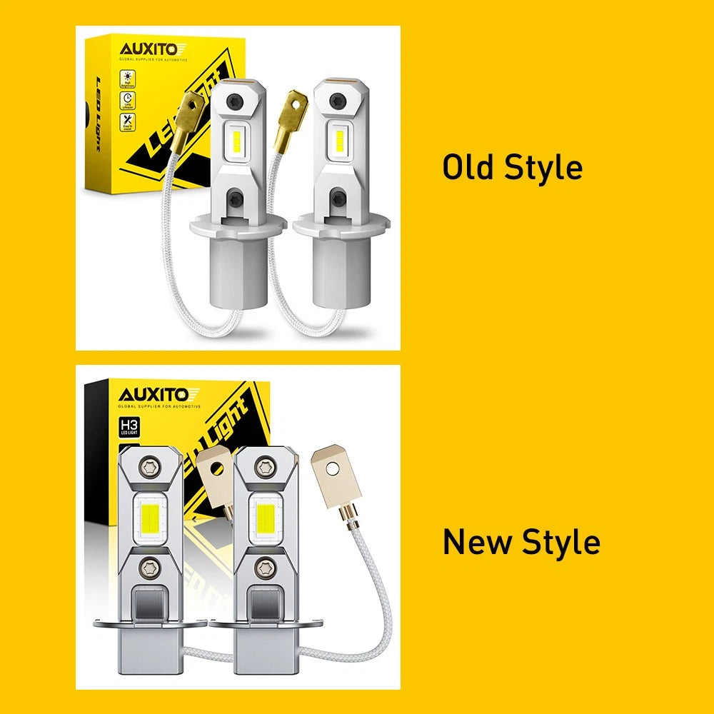 2PCS AUXITO H3 LED Headlight Globes Bulb Kit High/Low Beam 20000LM 6500K White Z