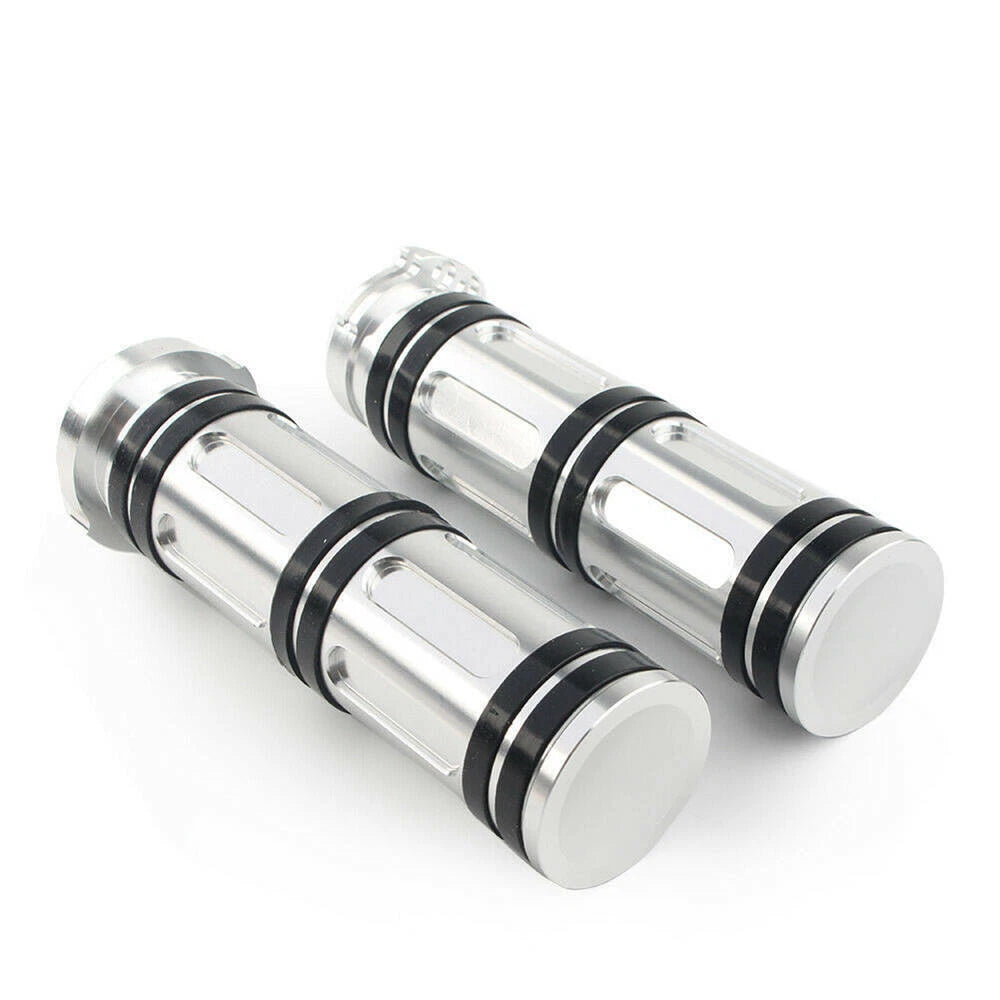 Chrome 1" Motorcycle Handlebar Hand Grips For Harley Sportster Cruiser Custom ST