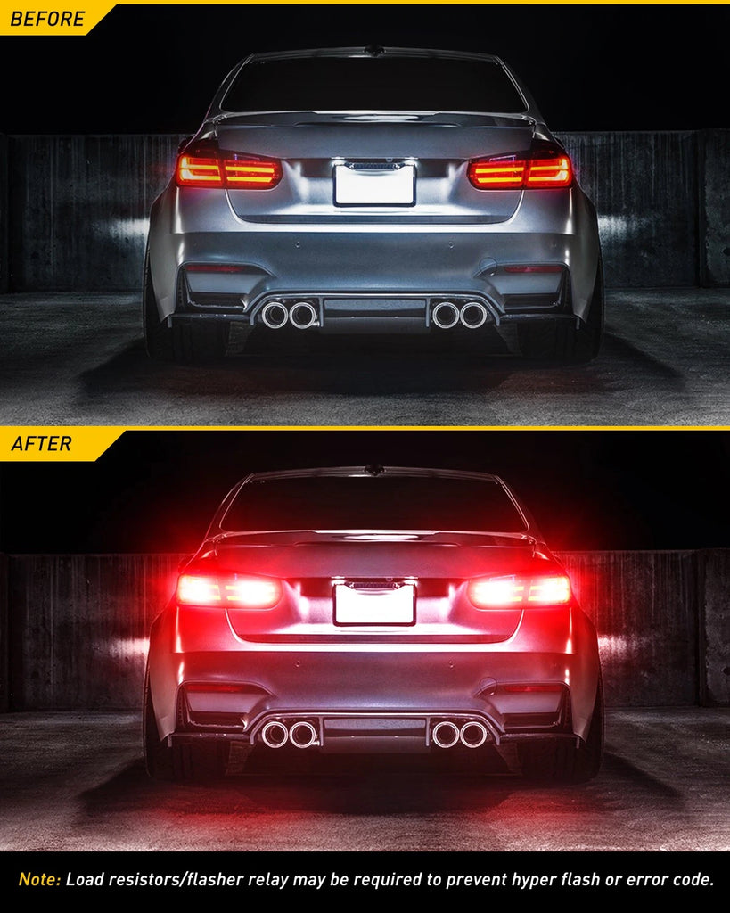 AUXITO 2x 1156 BA15S P21W Canbus LED Brake Stop Tail Bulb Globe Indicator 12V