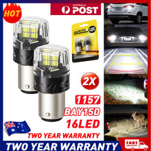 Load image into Gallery viewer, 2X AUXITO BAY15D 1157 P21/5W 12V RED CAR 16SMD BRAKE LED STOP TAIL LIGHT BULBS