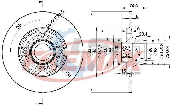 Fremax Rear Disc Rotors for Renault Clio RS X65 MK II 2.0 00-01