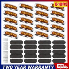 Load image into Gallery viewer, 10-100X Universal LED Clearance Lights Side Marker Amber Lamp Trailer Caravan A