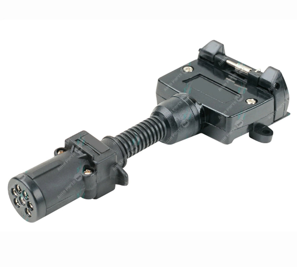 7 Pin Small Round to 7 Pin Flat Trailer Connector Adaptor Plug ARK Premium