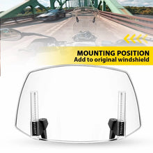 Load image into Gallery viewer, Motorcycle Windshield Motorbike Clip On Windscreen Deflector Extension Spoiler