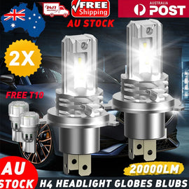 AUXITO Pair H4 Headlight Globe Light LED 6500K Bulbs Kit White High Low Beam