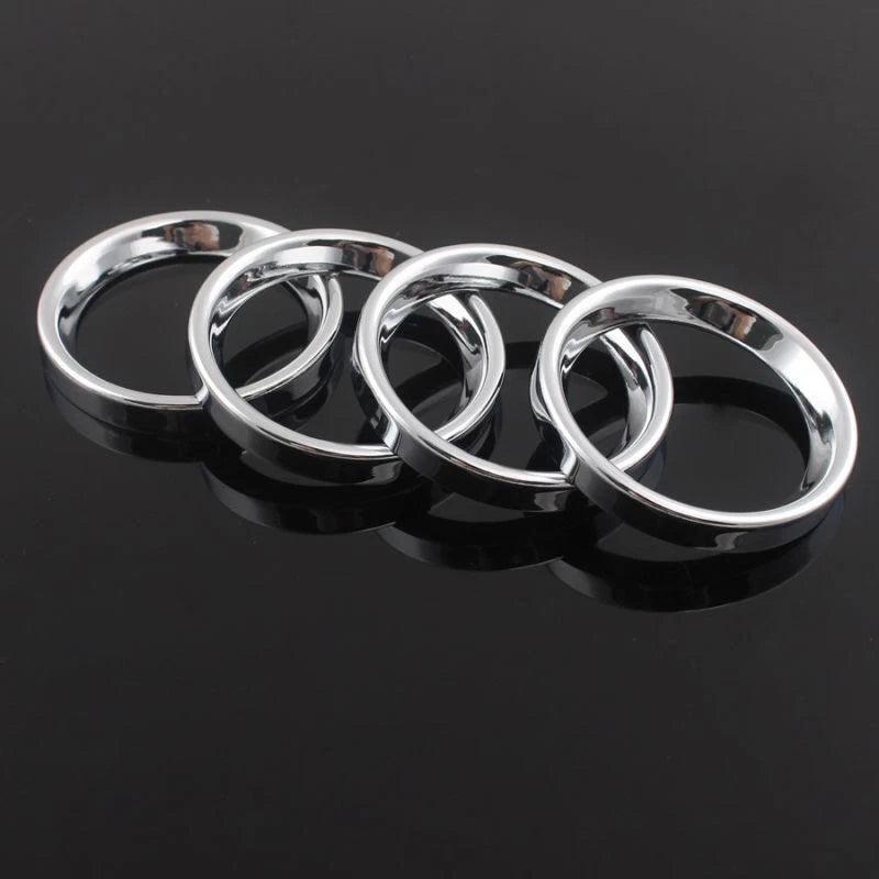 9 x Chrome Stereo Accent Speedometer Speaker Trim Ring Set for Harley Touring ST