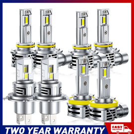 H4 9005 9006 H11 LED Headlight Bulbs Kit Lamp Car Globes High Low Beam NEWA