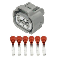 6-Pin Waterproof Headlight Wiring Harness Connector Plug Kit