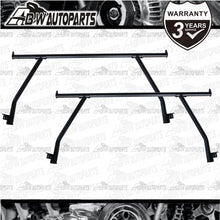 Load image into Gallery viewer, X2 Black Steel Heavy Duty Adjustable UTE Tub Ladder Rack Roll Bar
