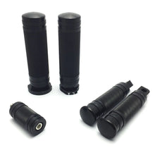 Load image into Gallery viewer, Black Foot Peg &amp; Toe Shifter &amp; Handlebar Grips for Harley for Softail for Dyna S
