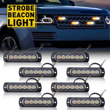 Load image into Gallery viewer, Amber LED Beacon Emergency Flashing Rotating Strobe Warning Truck Lamp 12/24V