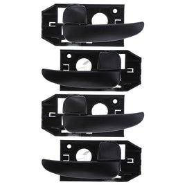 Door Handle Inner for Hyundai Elantra 01-06 Set of 4 Black FRONT REAR LEFT+RIGHT