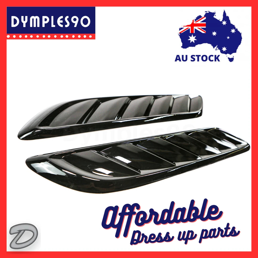 GLOSS BLACK BONNET VENTS FOR HOLDEN COMMODORE VF S / SS / SSV / SV6 / REDLINE