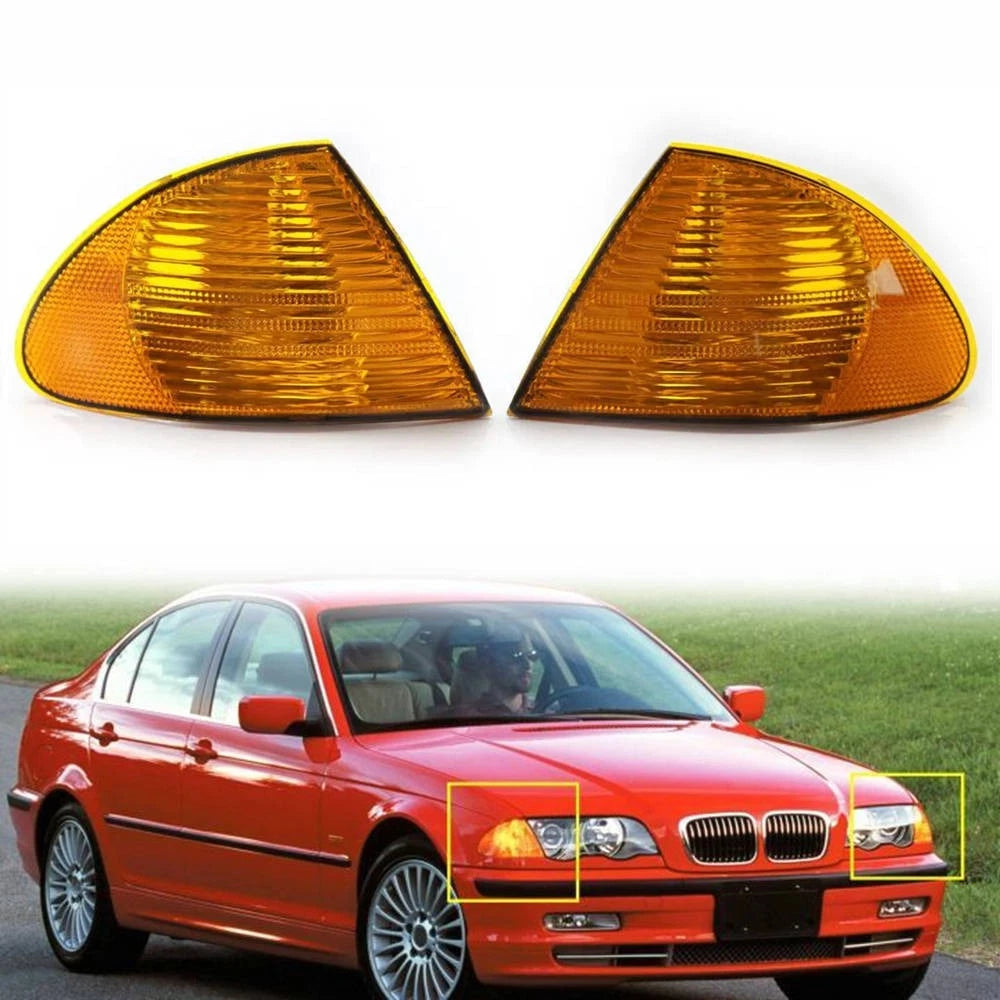 Pair Turn Signal Indicator Corner Lights For BMW 3 Series E46 Sedan 1999-2001 ST