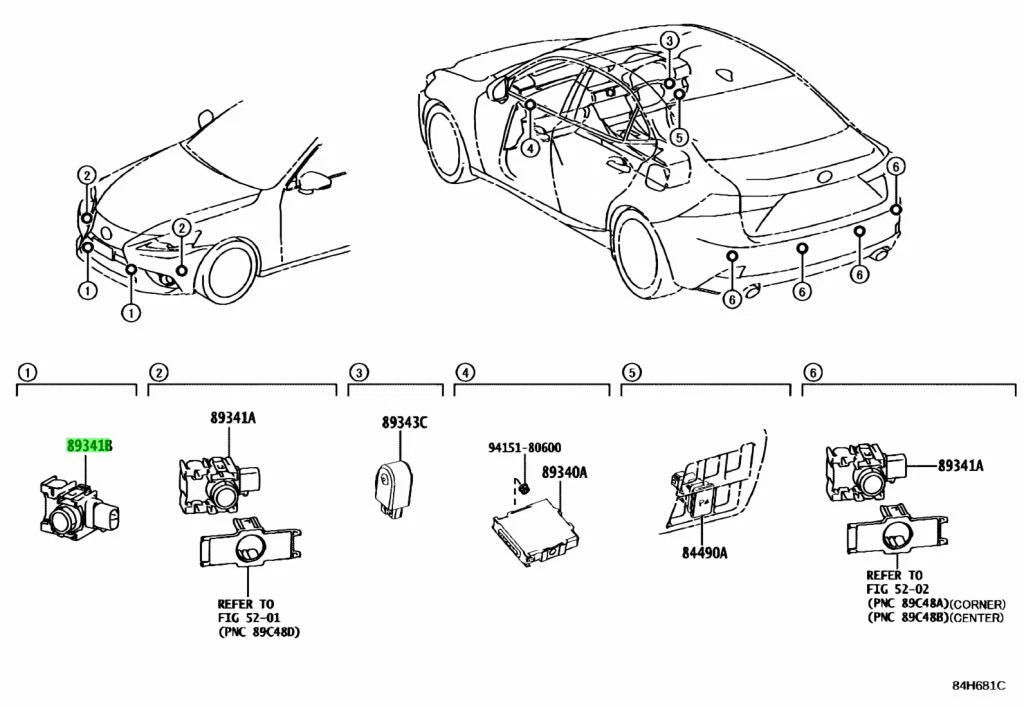 Genuine Toyota Ultrasonic Parking Sensor 89341‑78020