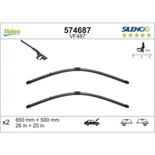 Load image into Gallery viewer, Valeo Silencio Wiper Blade Set Front VF487 574687