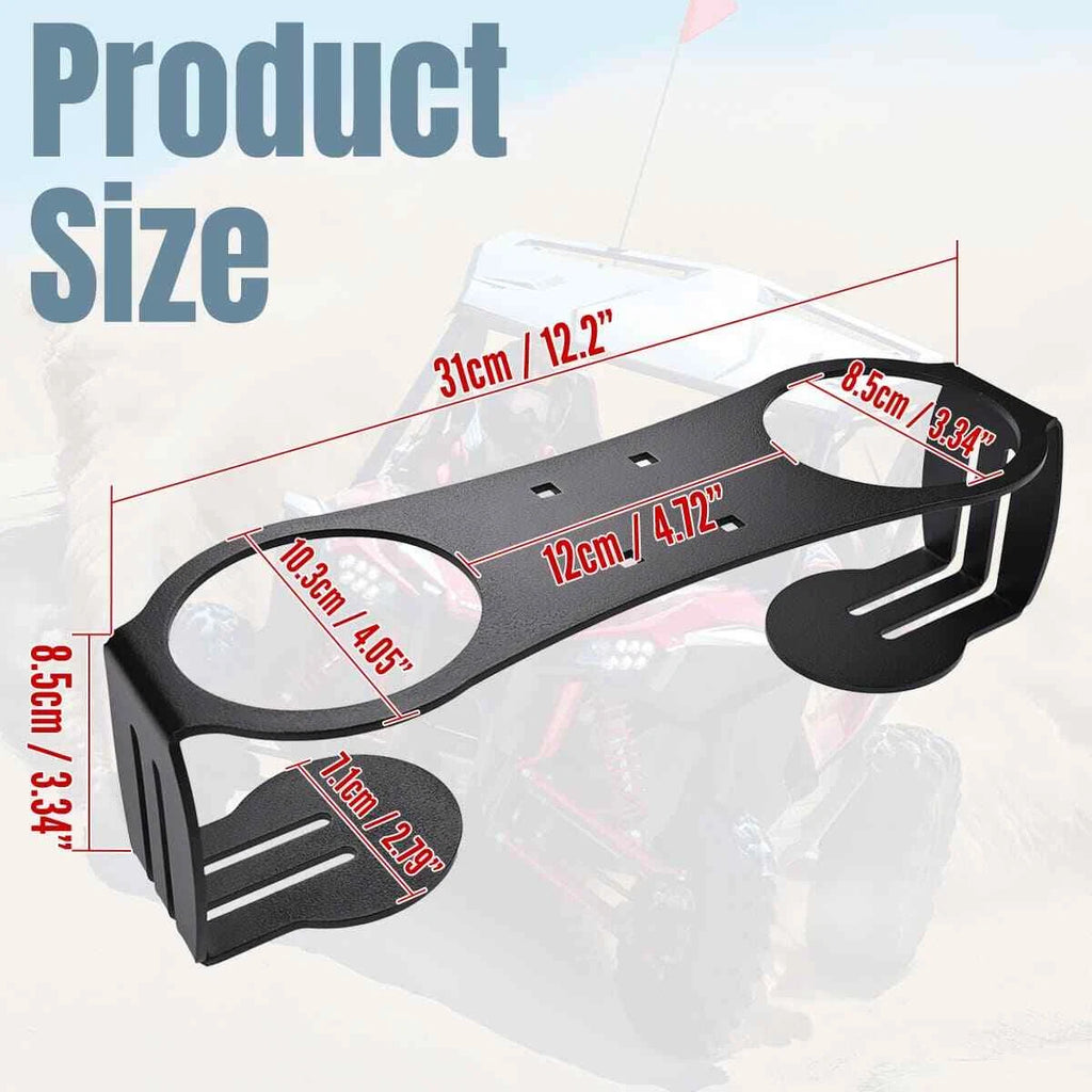 Black Handle Cup And Drink Holder For Honda Talon 1000R 1000X 19-23 1000X-4 20+